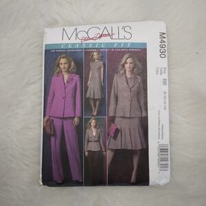 MCCALL'S M4930 SZ 8-14 Classic Fit Business Coordinates Lined Jacket Dress Pants